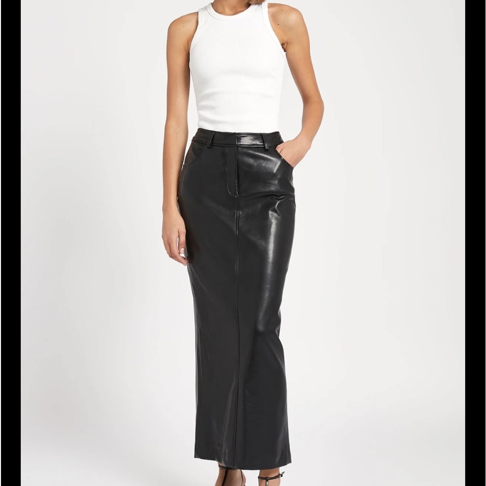 BOA - faux leather maxi skirt